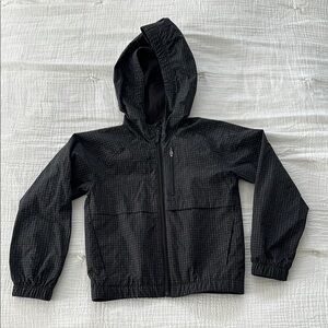All in Motion Kids Black Check Hooded Rain Jacket